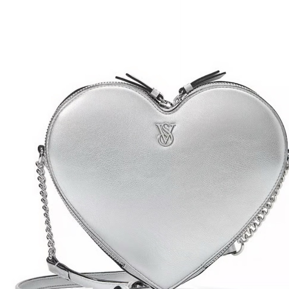 Victoria’s Secret Silver Heart-Shaped Women's Bag